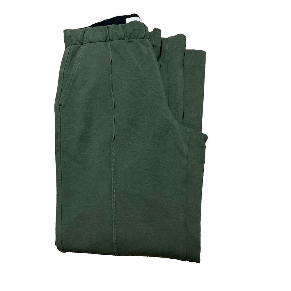 EVERLANE The Dream Pant Size Small Dark Forest Green Elastic Waist Drawstring